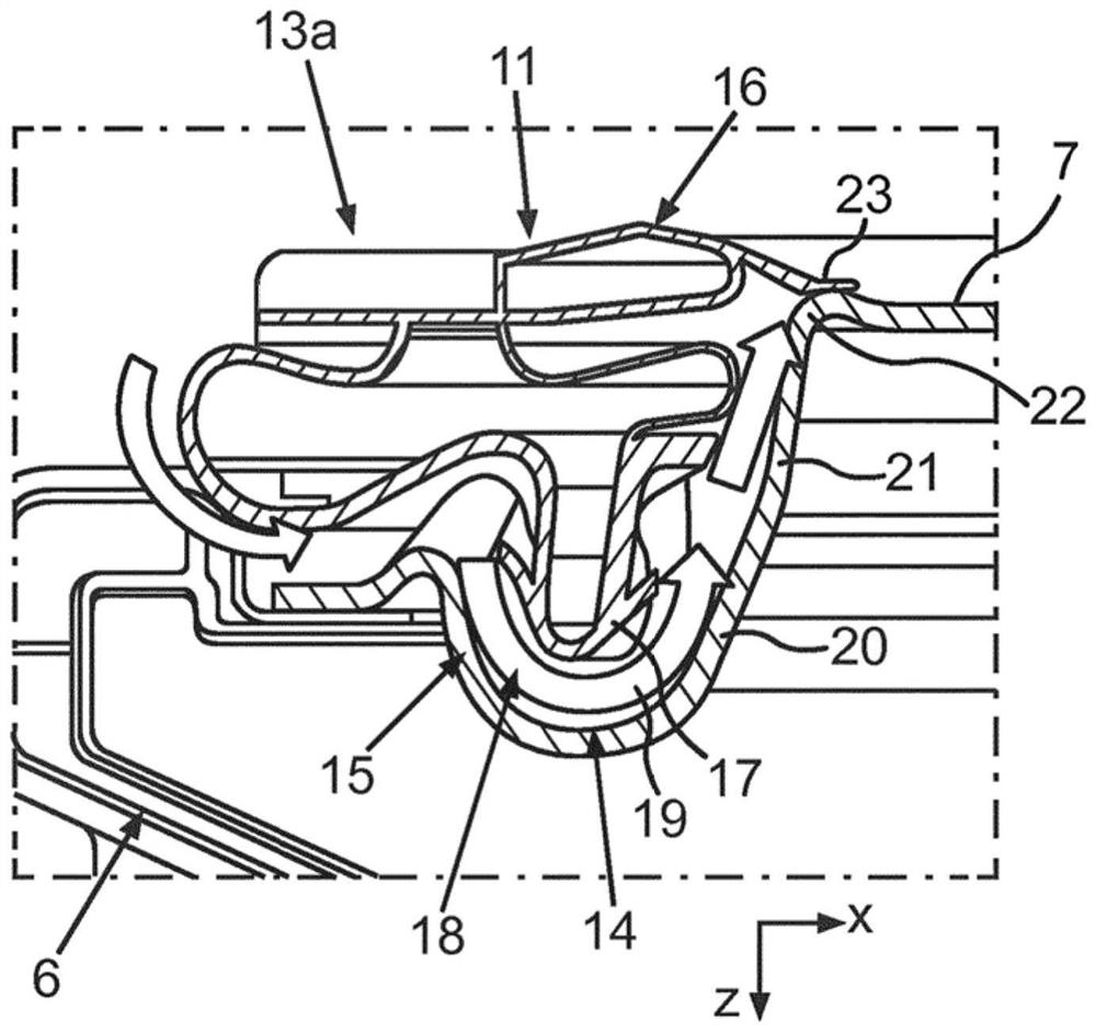 Household refrigerating appliances with refrigerated space, refrigerated space and pressure compensating valve