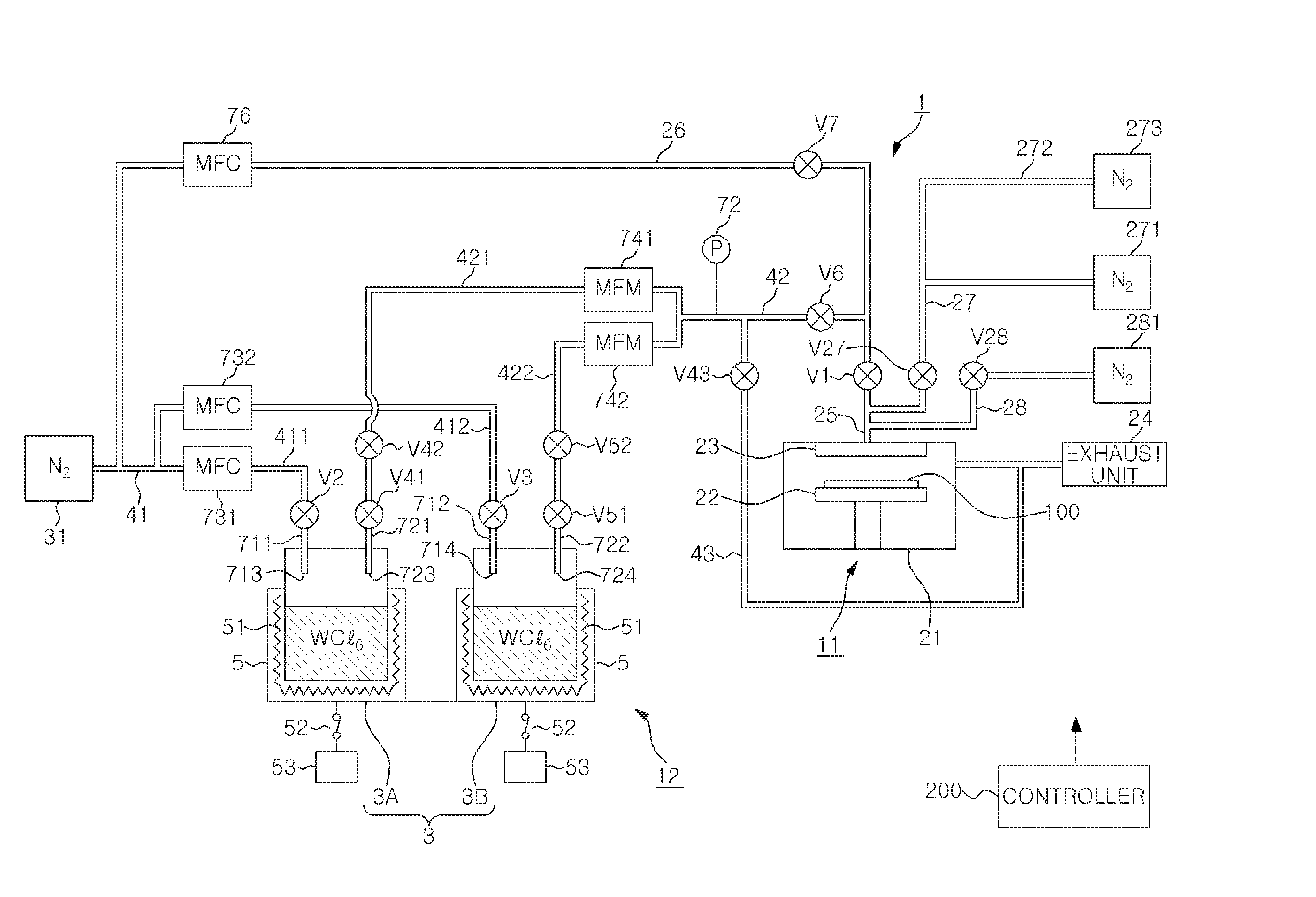 Raw material gas supply apparatus and film forming apparatus