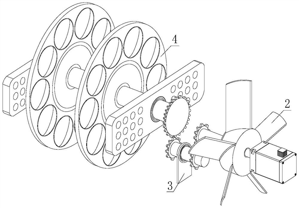 Purification device with oil stain self-adsorption function for oil fume waste gas treatment