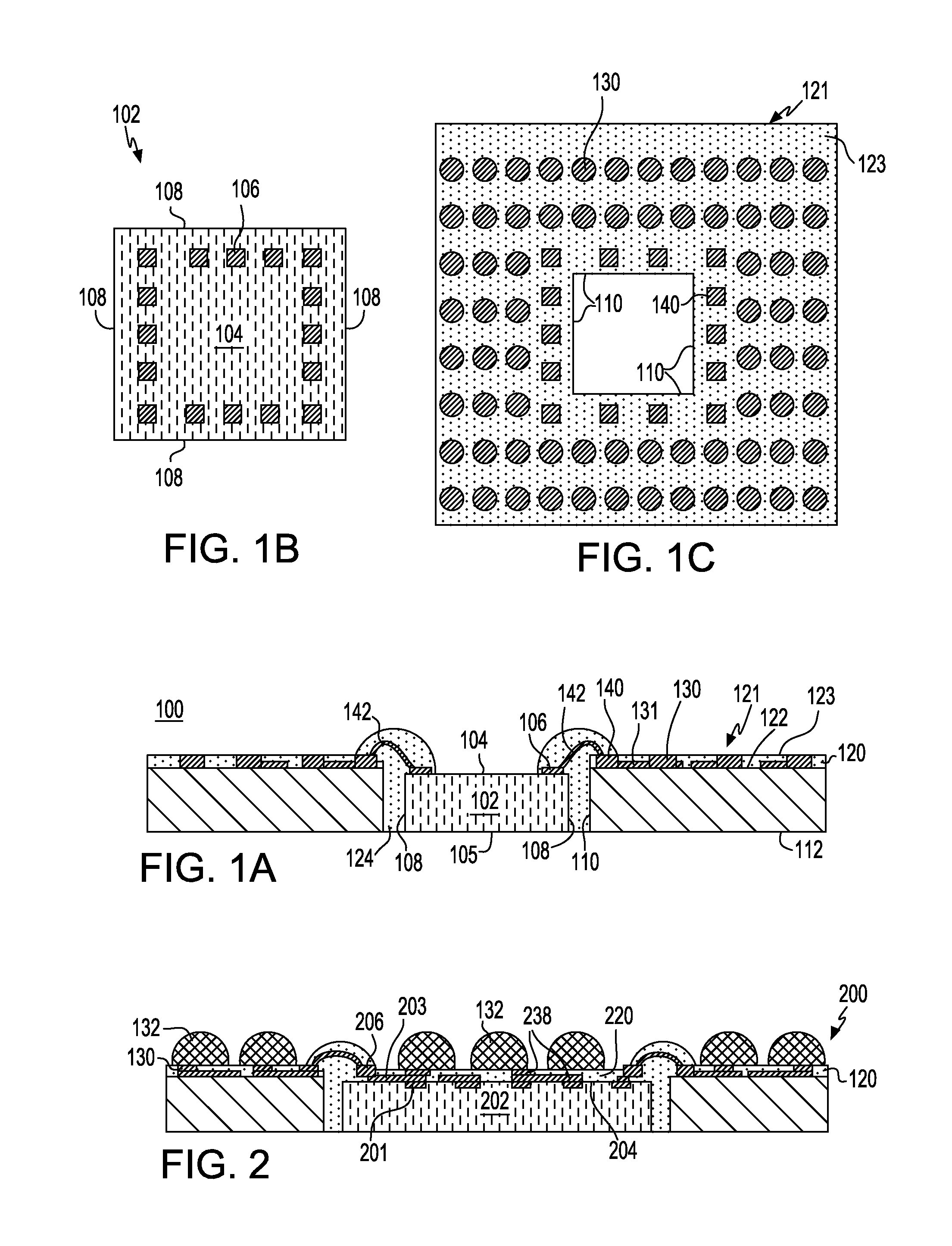 Wafer level packages with mechanically decoupled fan-in and fan-out areas