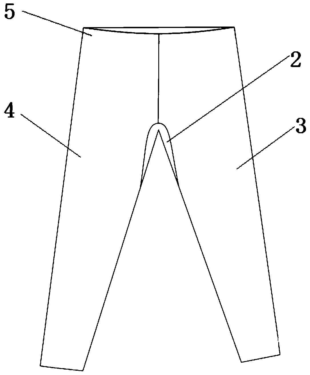 Long leggings with bonded waistband and preparation process