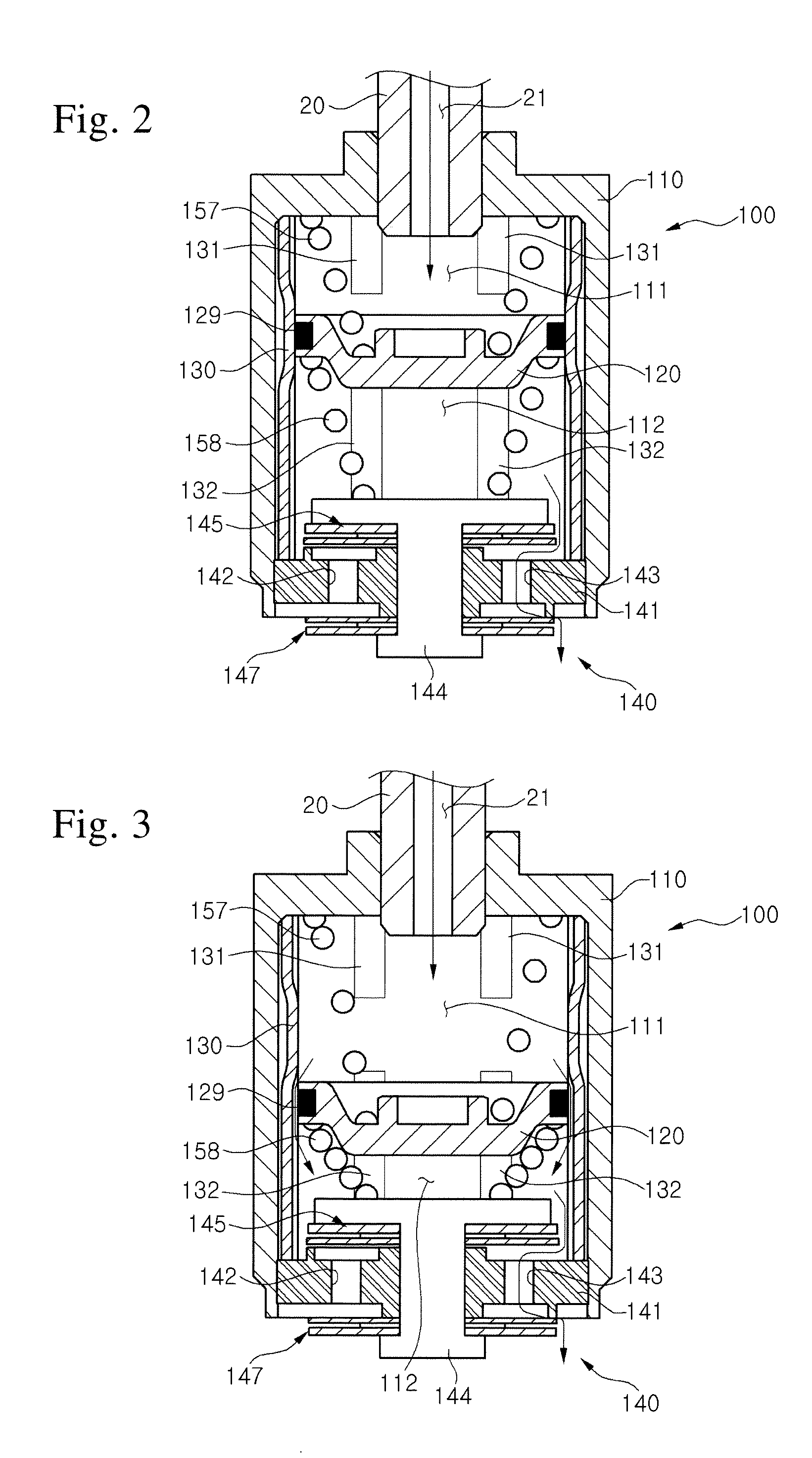 Frequency/pressure sensitive shock absorber