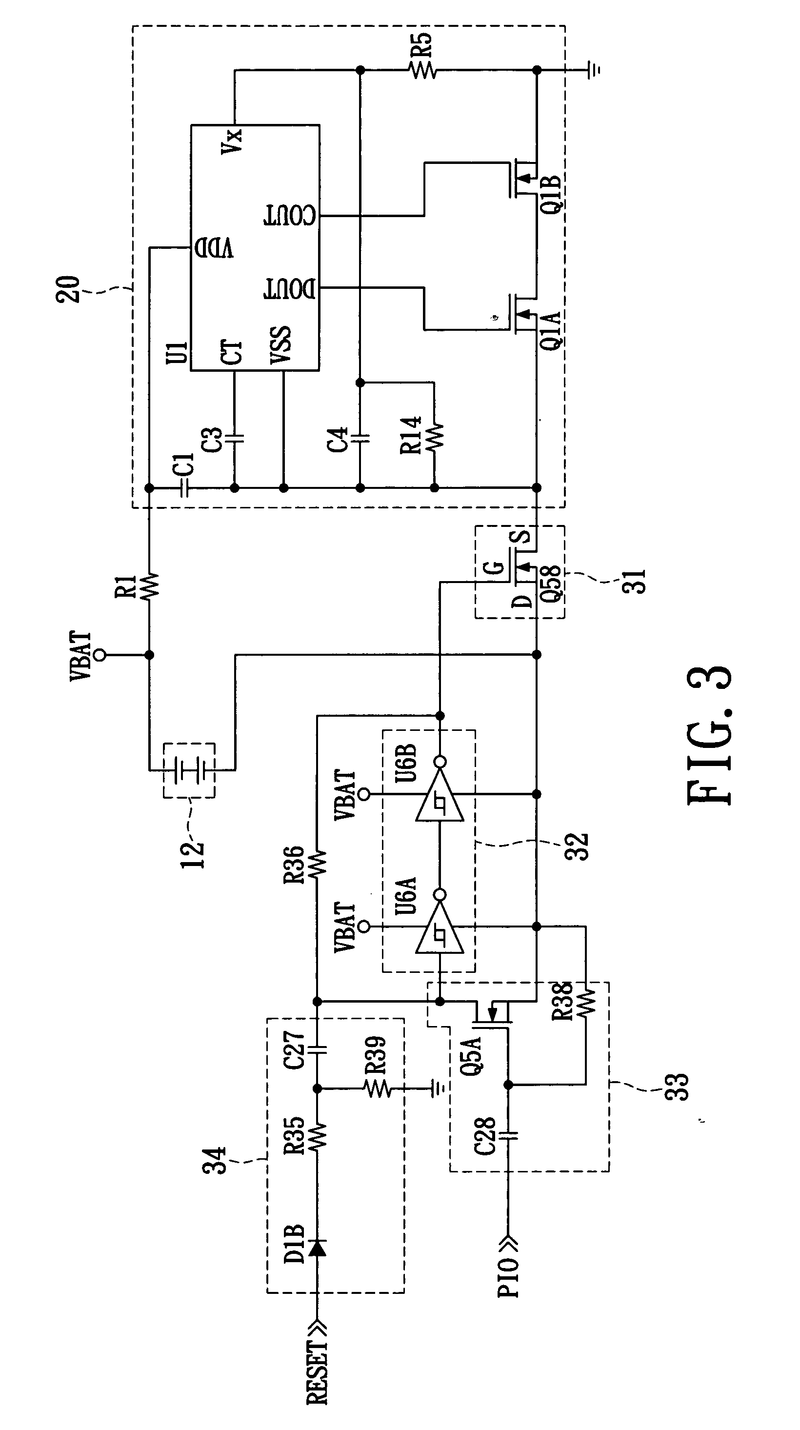 Controlling circuit for long-time battery retention