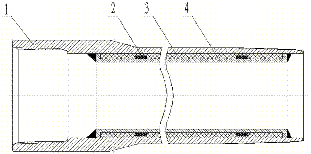 Direct connection type special-thread thermal-insulating oil pipe