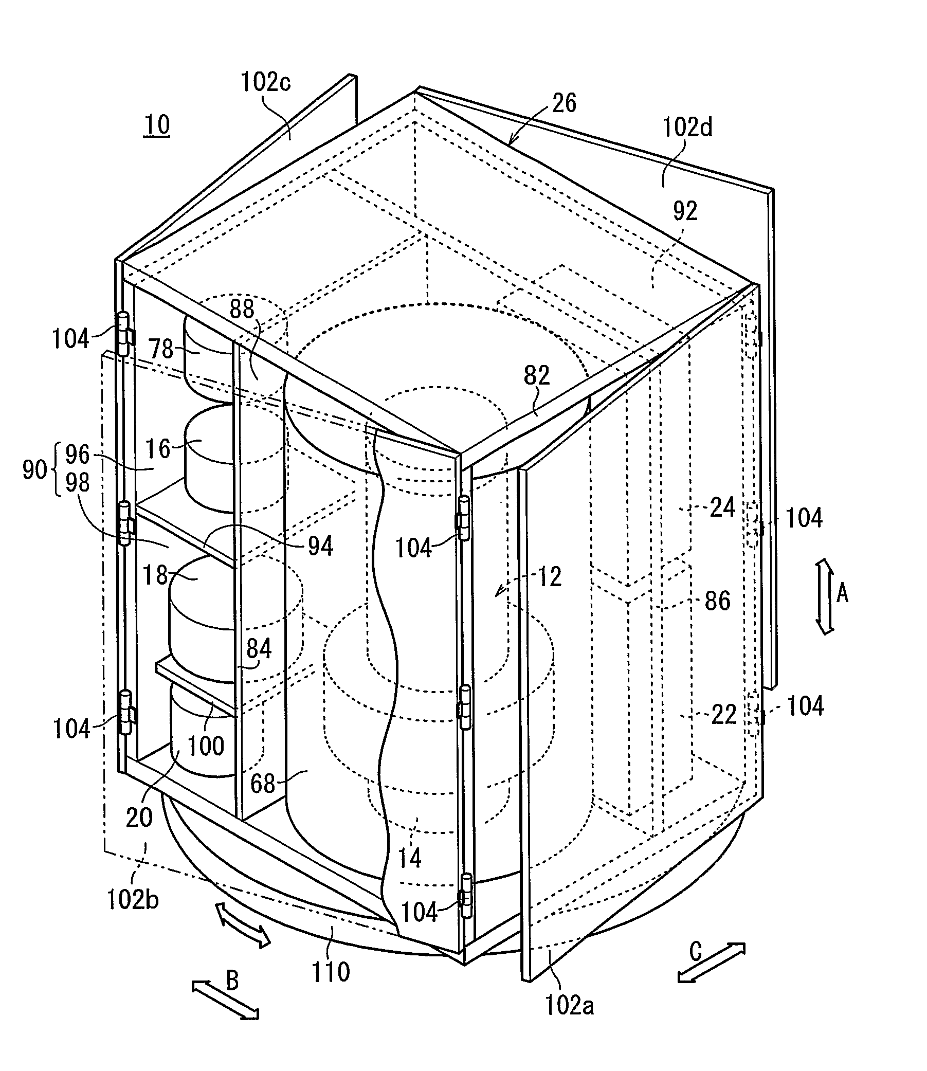 Fuel cell system with rotation mechanism