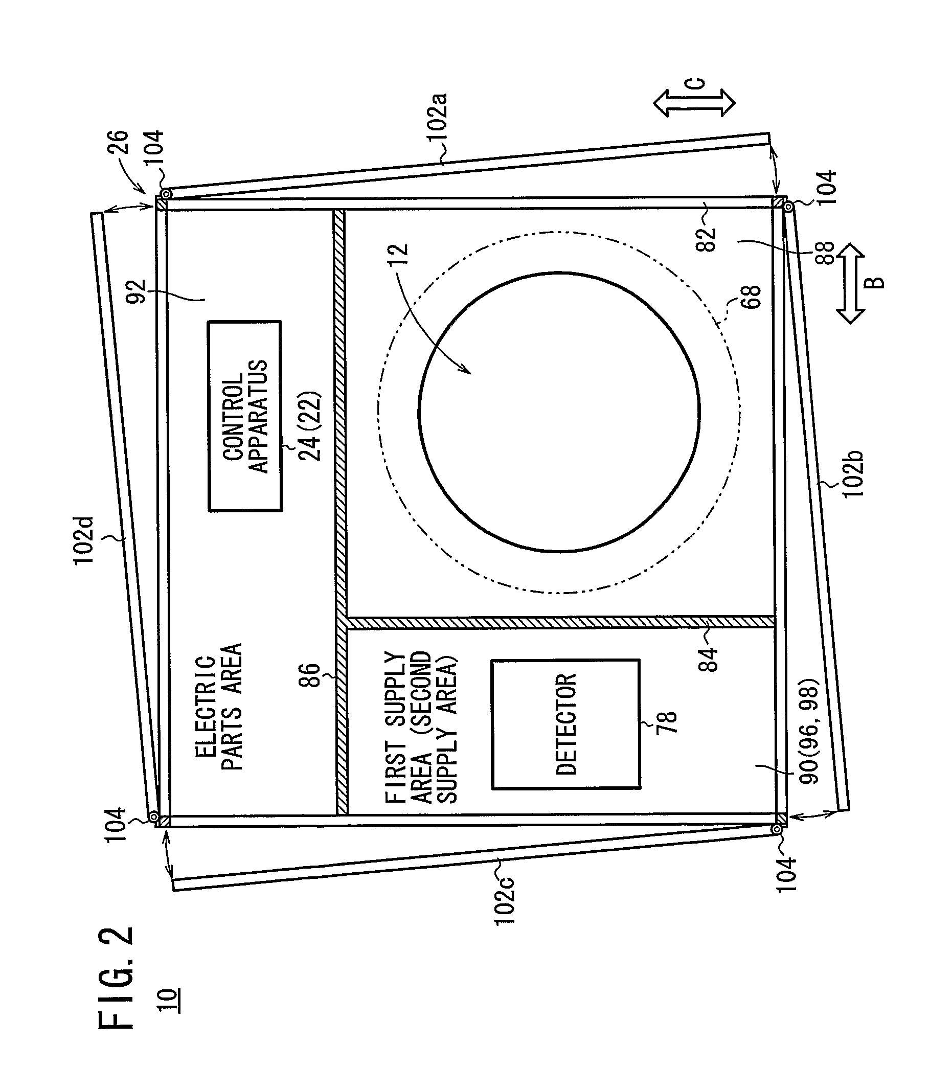 Fuel cell system with rotation mechanism