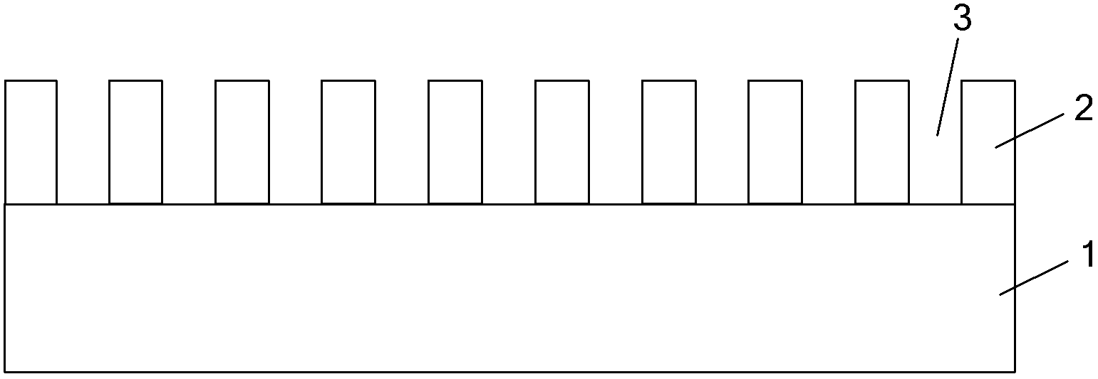 NMOS (N-channel metal oxide semiconductor) device, with GaAs material growing in silicon grooves, based on ART (aspect radio trapping ) structure