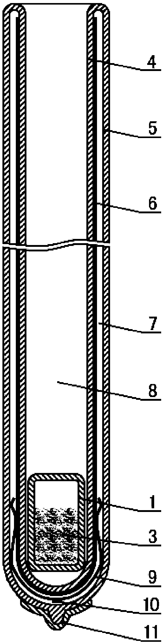 Heat conduction and thermal insulation device of vacuum collector tube