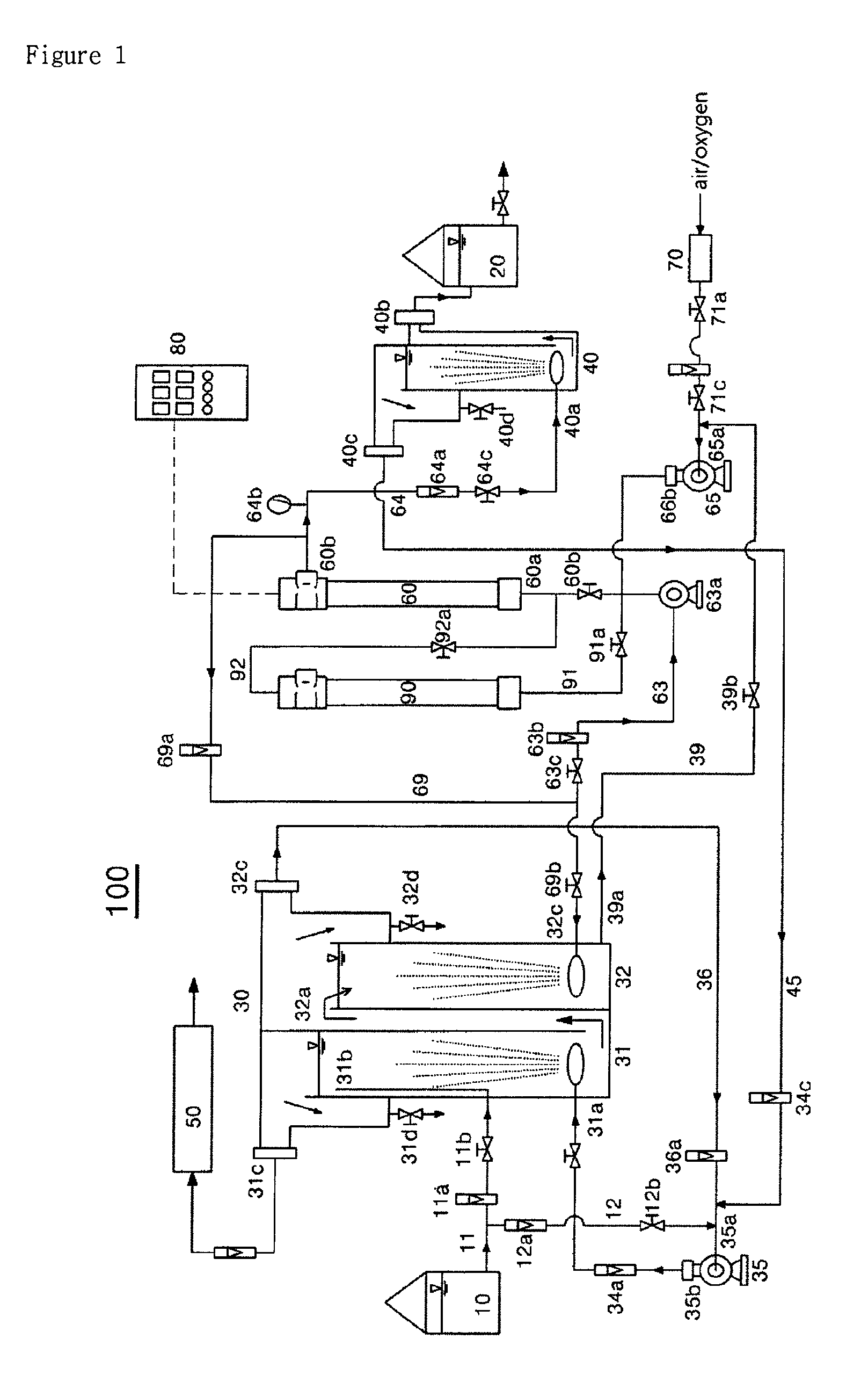 Water treatment system and method using high pressure advanced oxidation process with unreacted ozone reusing