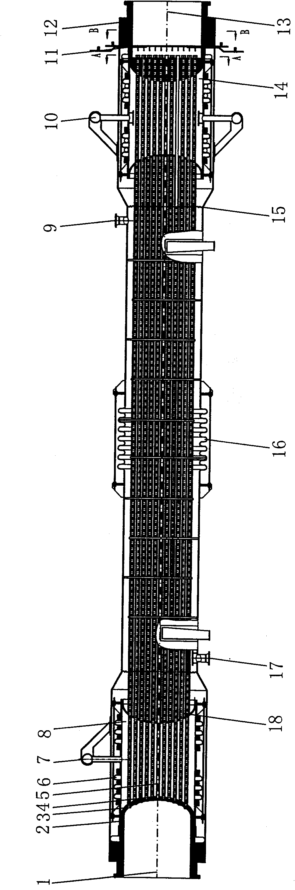 High temperature and high dusty burner gas quencher