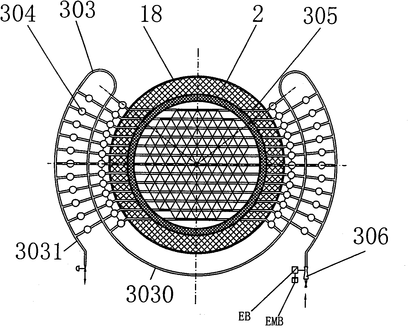 High temperature and high dusty burner gas quencher