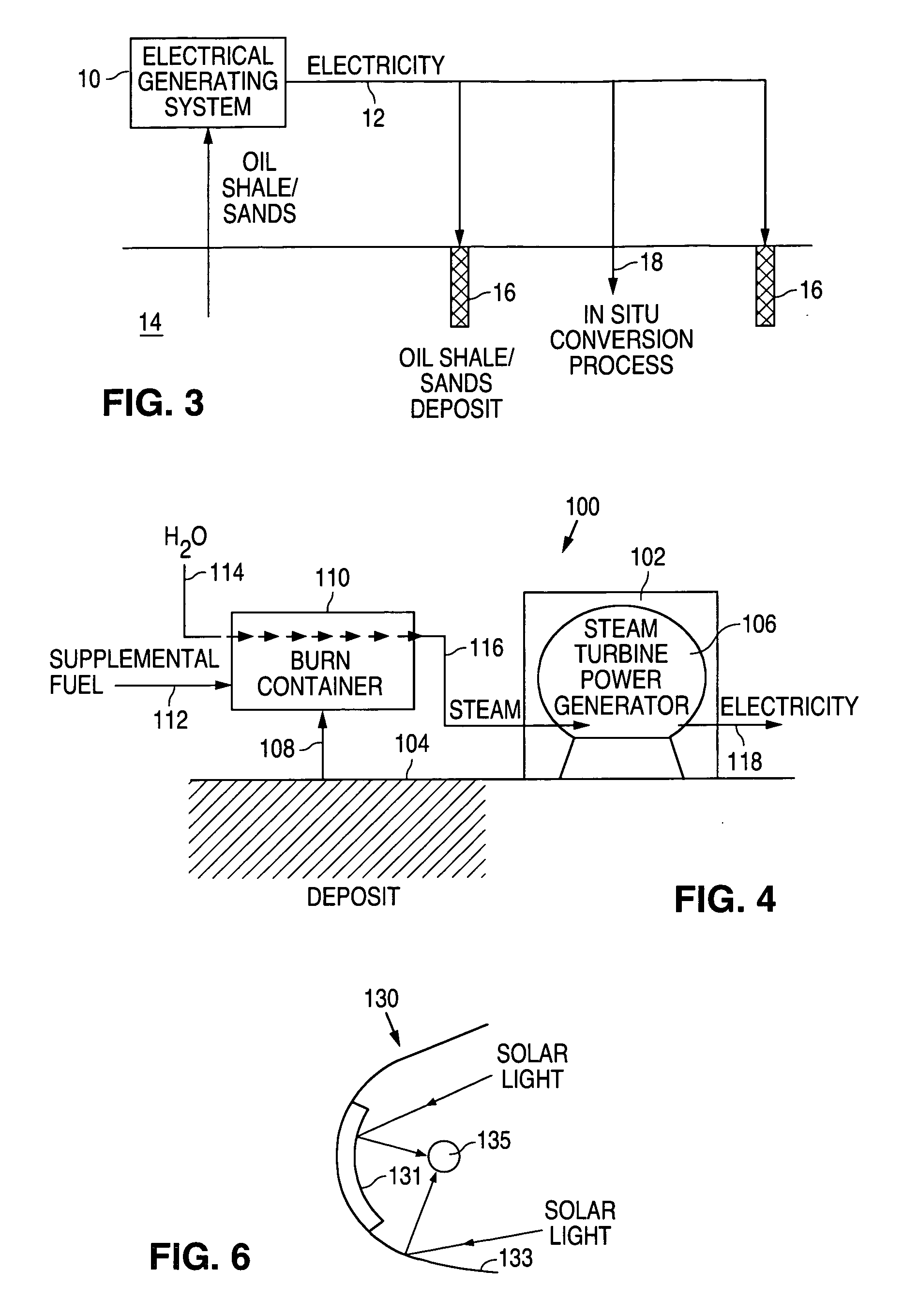 Self-sustaining on-site production of electricity and/or steam for use in the in situ processing of oil shale and/or oil sands