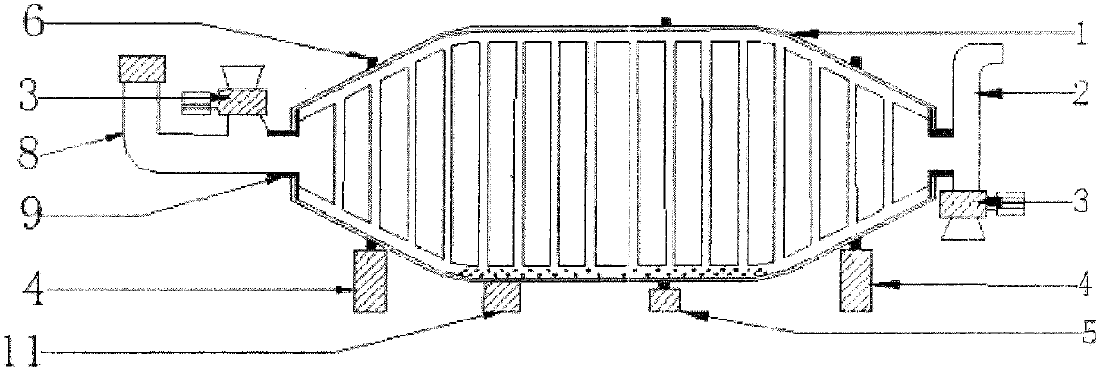 Continuous heat pipe type hot air drying machine