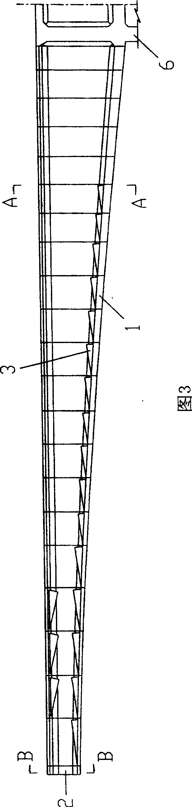 Box type baseboard prestress concrete variable cross-section box girder bridge and construction method thereof