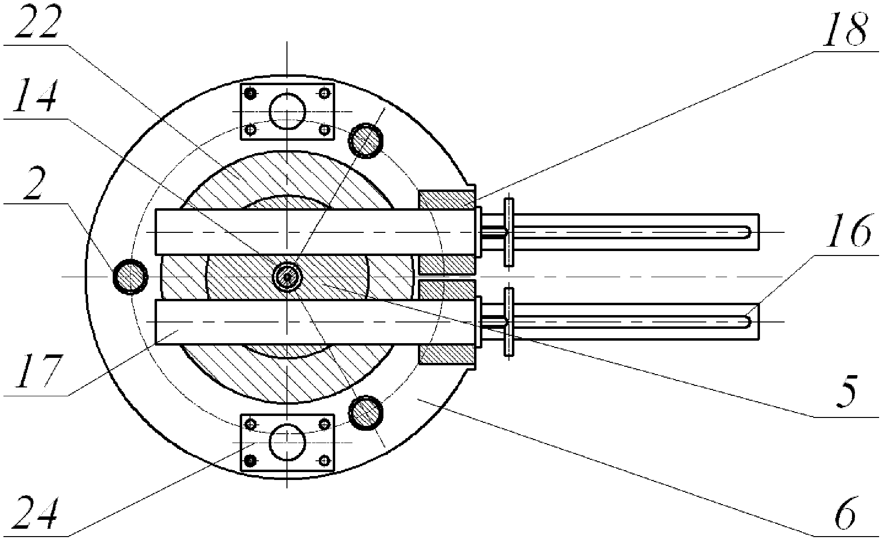 Testing machine for testing the durability of materials in a high-pressure hydrogen environment