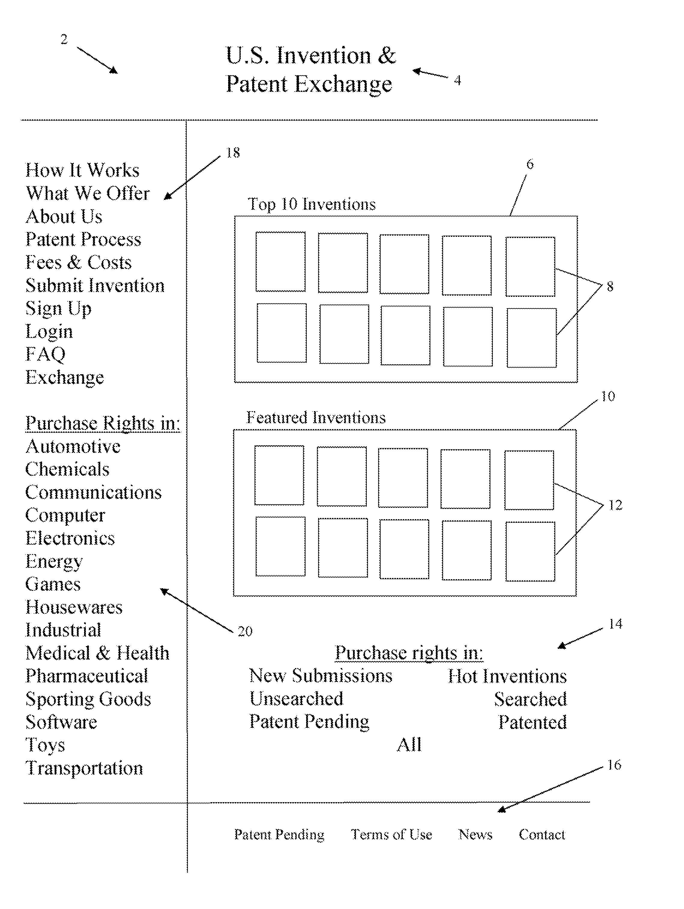 Method and System for Implementing an Invention Exchange