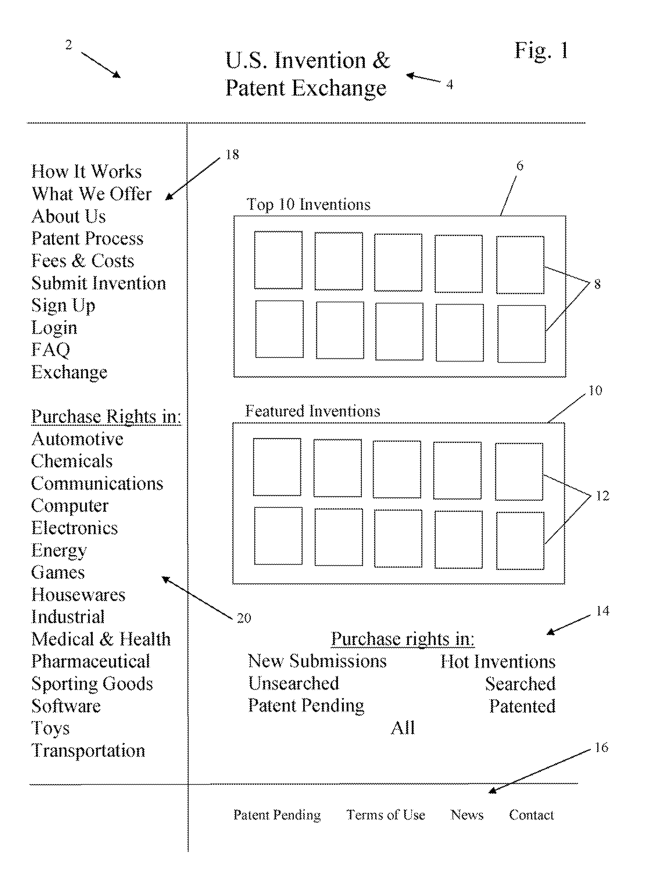 Method and System for Implementing an Invention Exchange