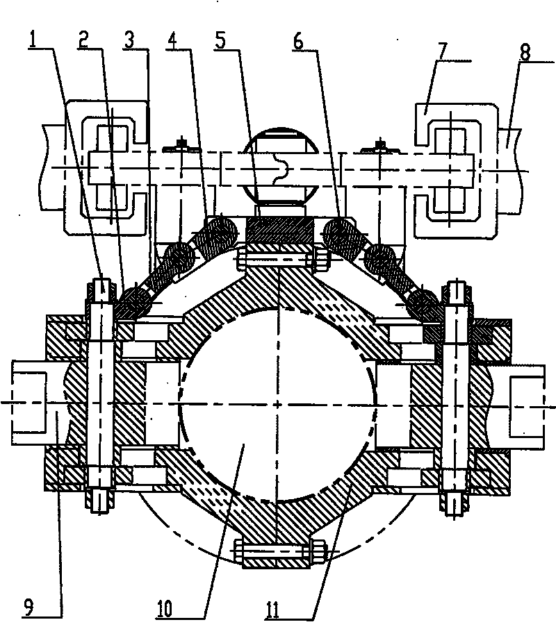 Connecting rod type interlocking mechanism for crane