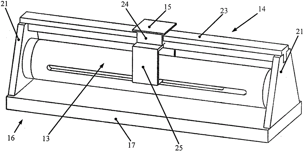 Long permanent magnetism tube centripetally-excited cylindrical low-frequency vibration calibration bench capable of realizing magnetic field tracking compensation