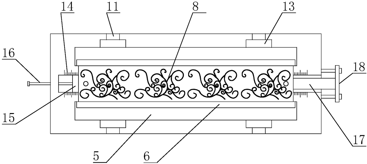 Indenting device for hand ornament processing