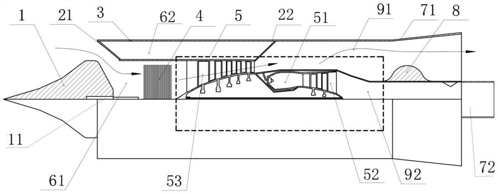 Air turbine rocket stamping combined propulsion system