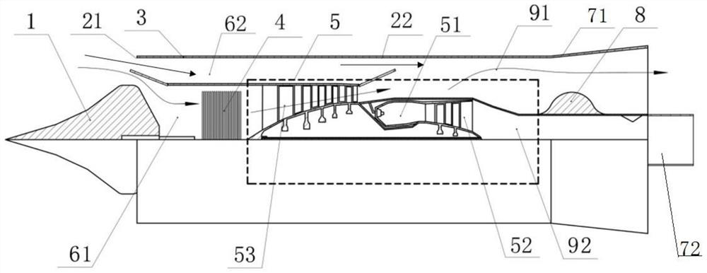 Air turbine rocket stamping combined propulsion system