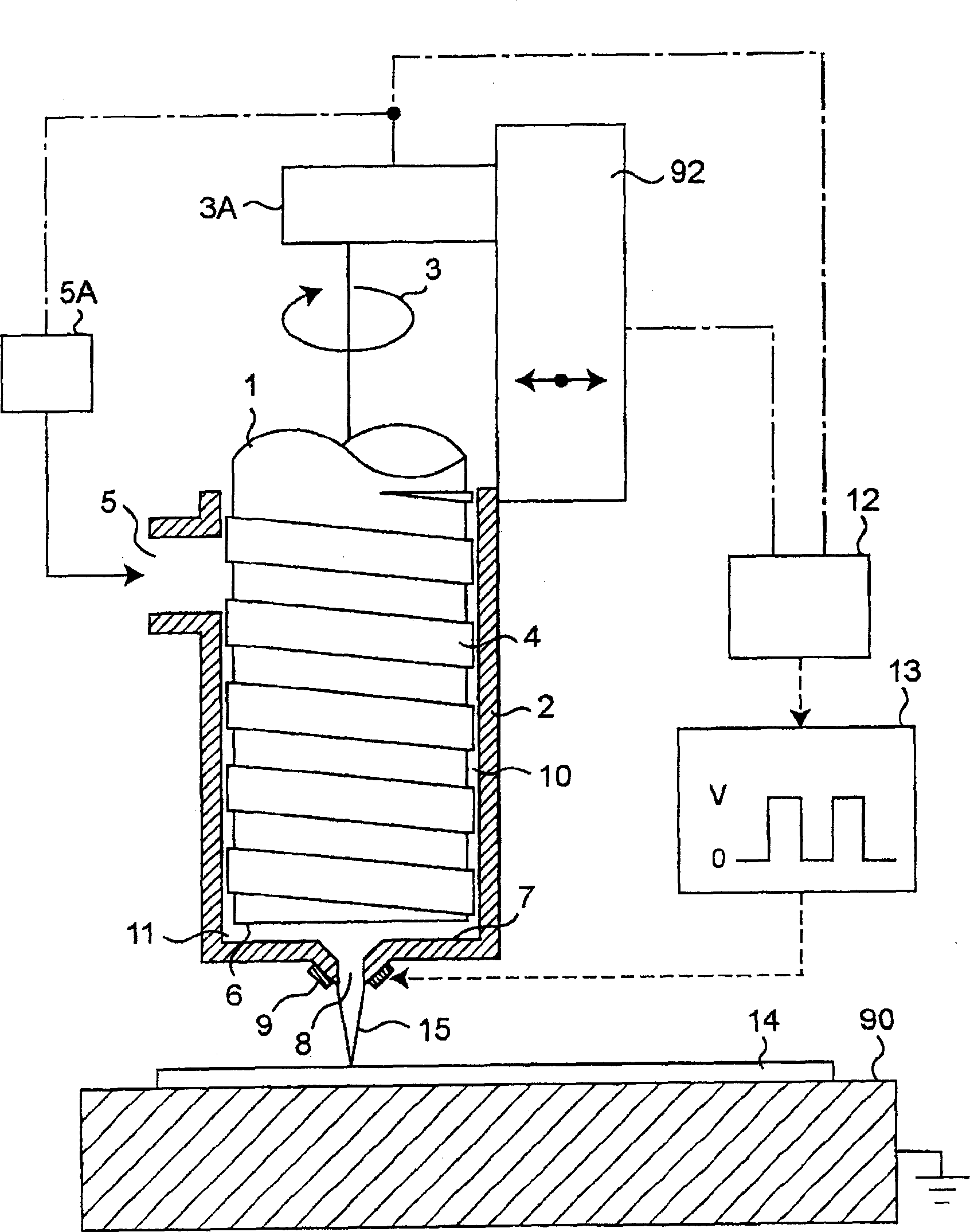 Fluid coating device,fluid coating method and plasma display panel