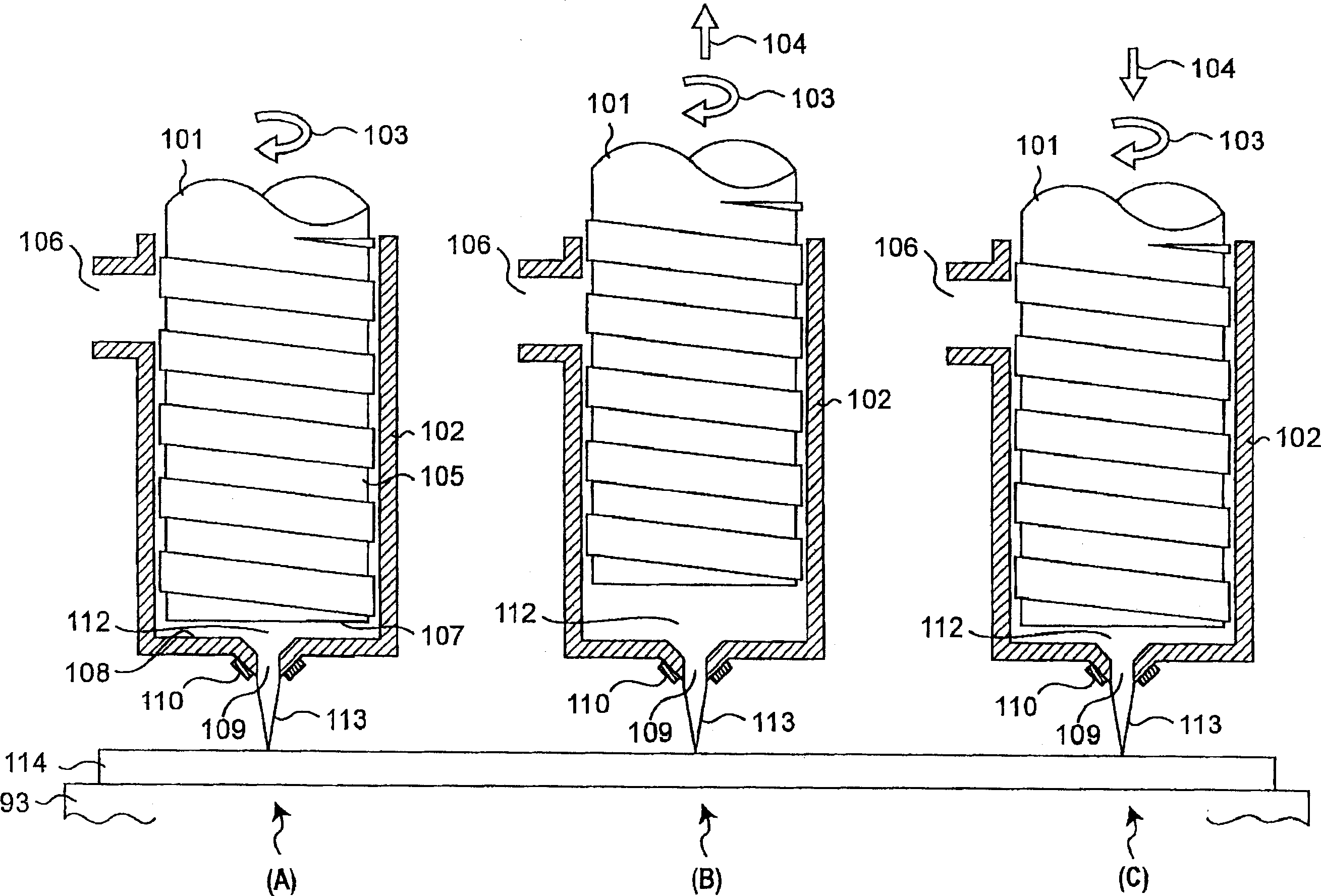 Fluid coating device,fluid coating method and plasma display panel