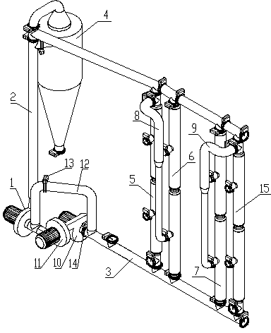 Multifunctional powder material processing equipment and processing method for pollen pini