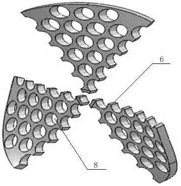 Shell-and-tube heat exchanger provided with blade type clapboards