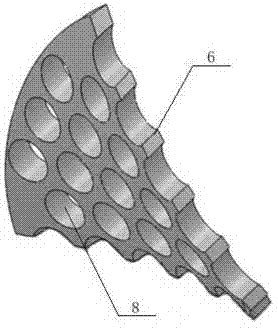 Shell-and-tube heat exchanger provided with blade type clapboards