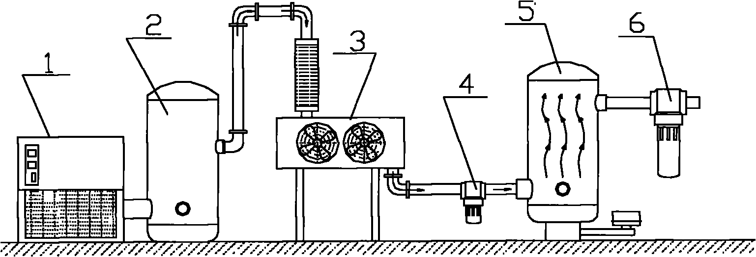 Pollution-free gas drying agent and drying method thereof