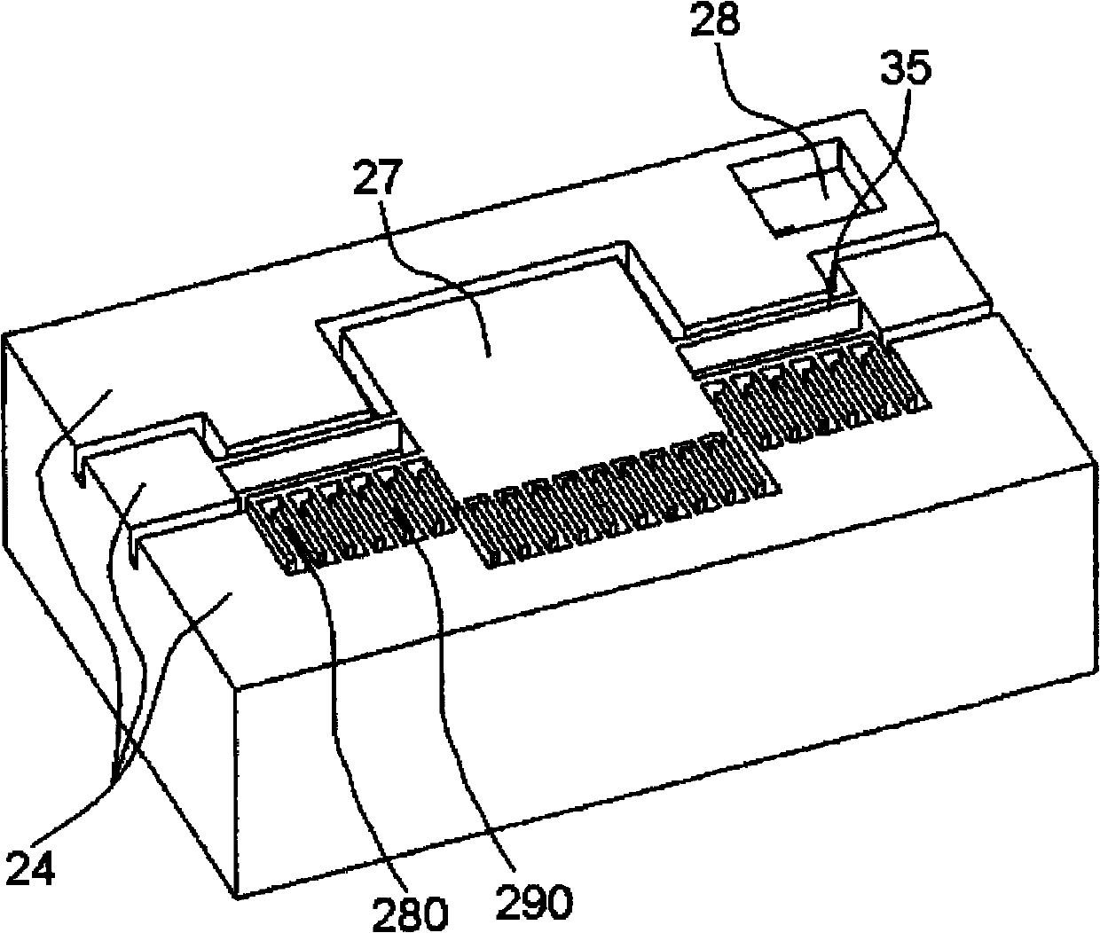 Silicon on insulator (SOI) wafer double-mask etching-based vertical comb teeth driven torsional micro-mirror and manufacturing method thereof