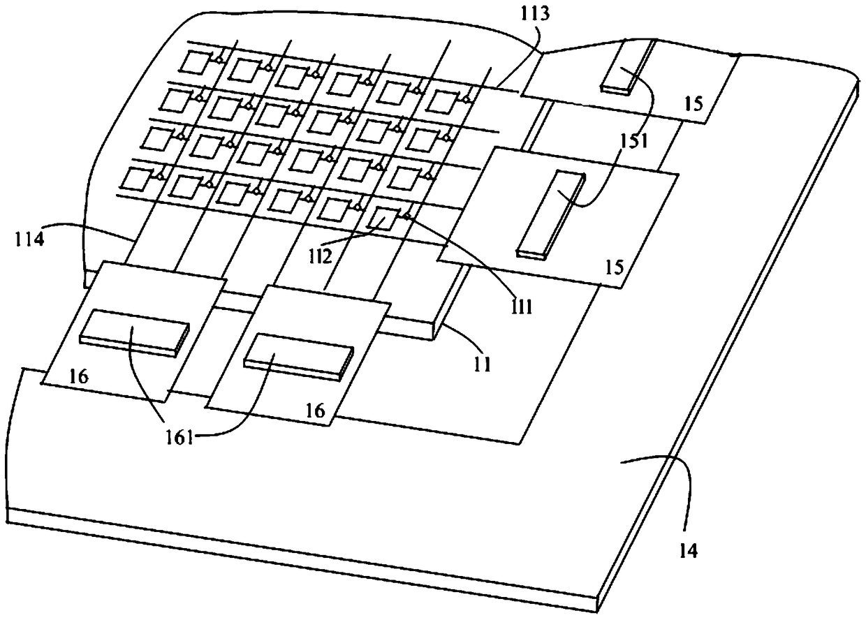 Area array sensor device and method of forming the same