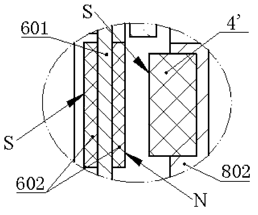 Magnetic force coupling axial excitation-based rotary disk type piezoelectric generator