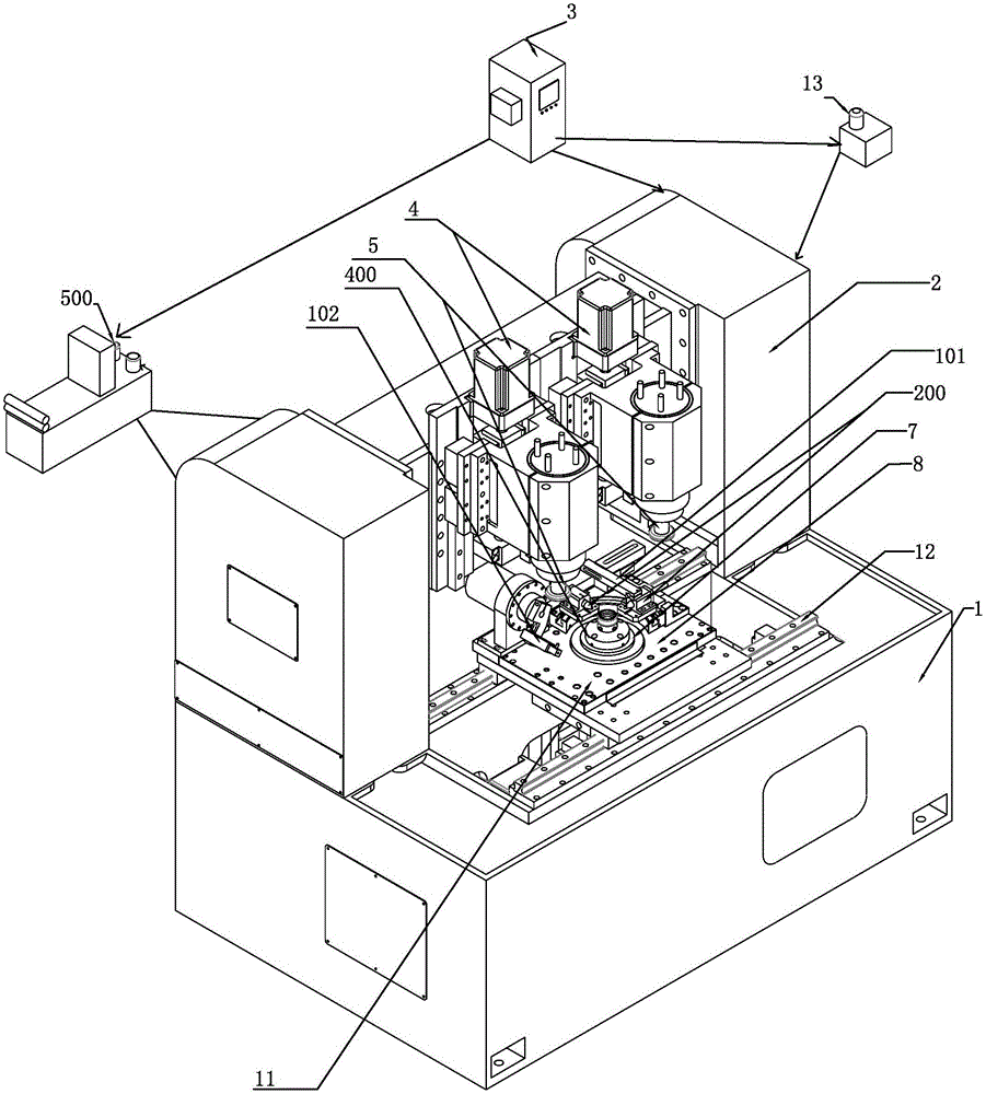 Universal grinding machine for nuclear power bearing inner ring processing