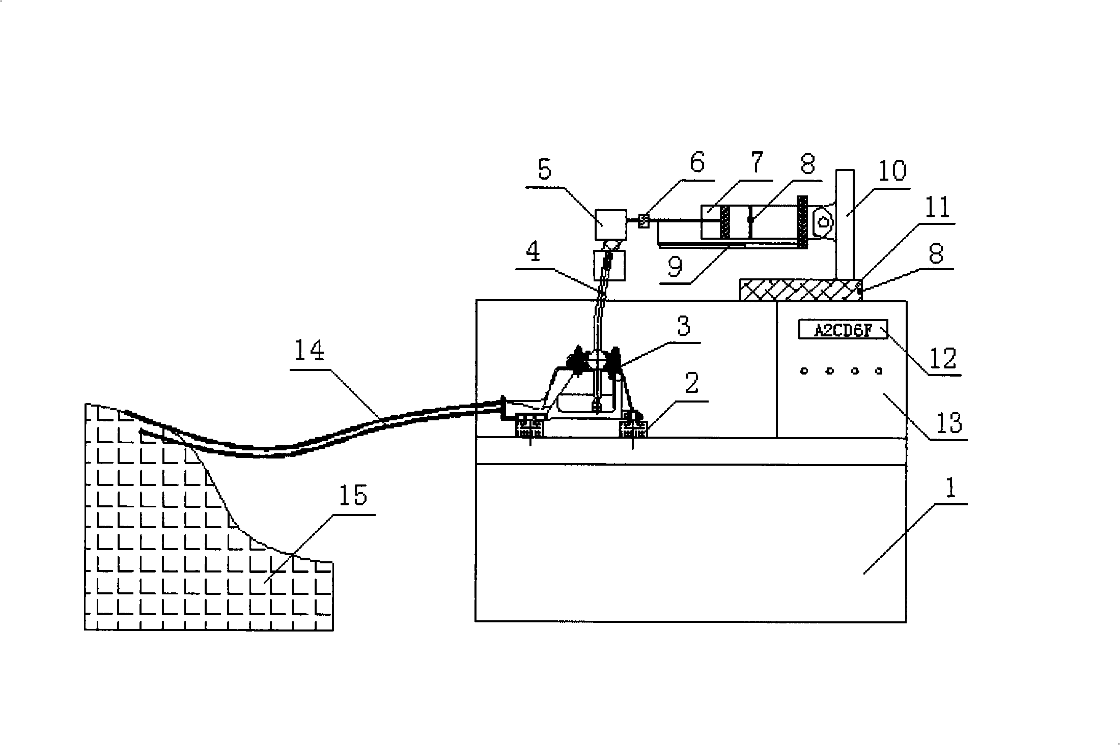 Vehicle transmission control mechanism assembly testing bench