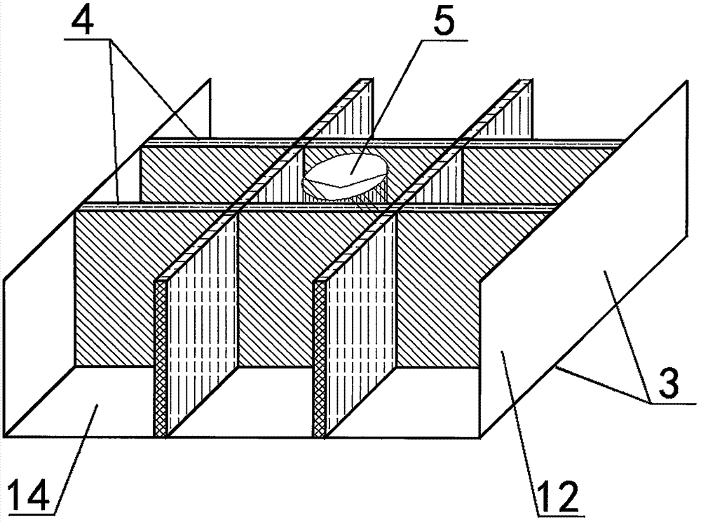 A breathable combined filling box formed by metal sheet