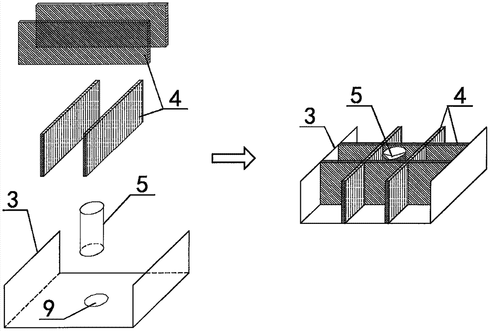 A breathable combined filling box formed by metal sheet