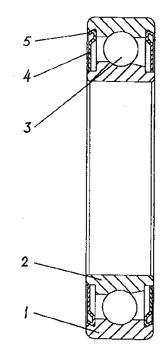 Self-lubricating angle contact ball bearing