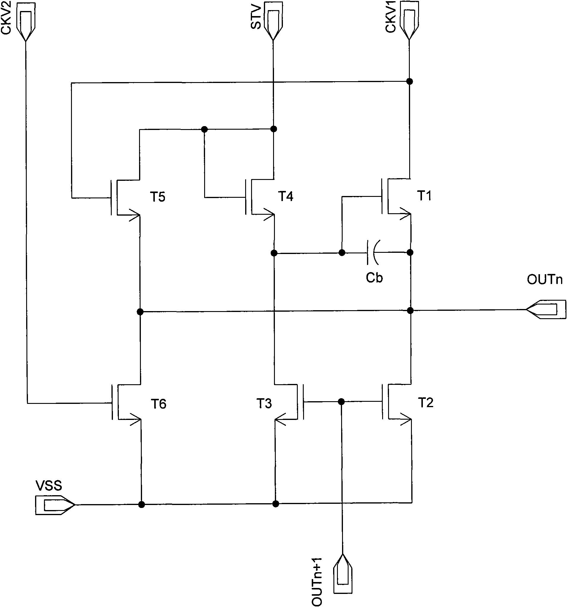 Shift register and grid electrode driving device thereof