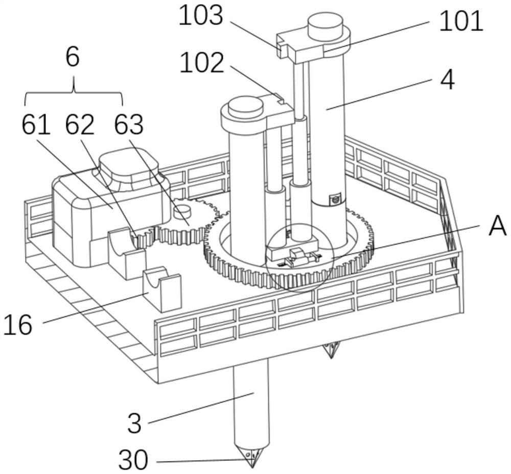 Cutter suction dredging device easy to rotate