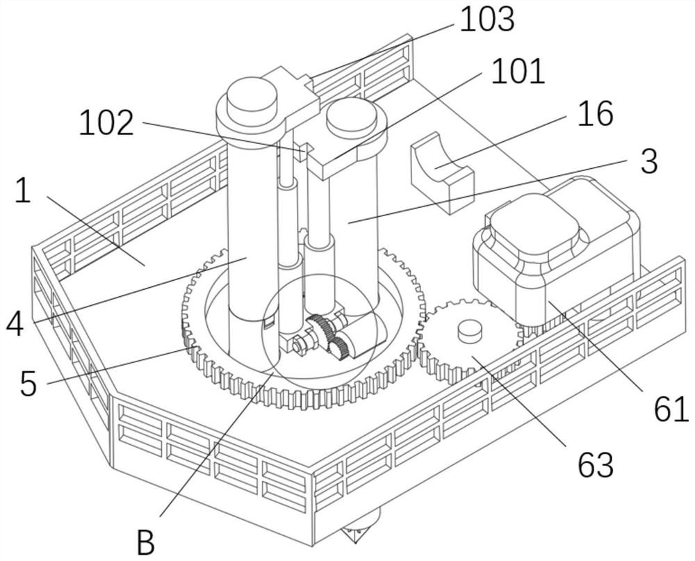 Cutter suction dredging device easy to rotate