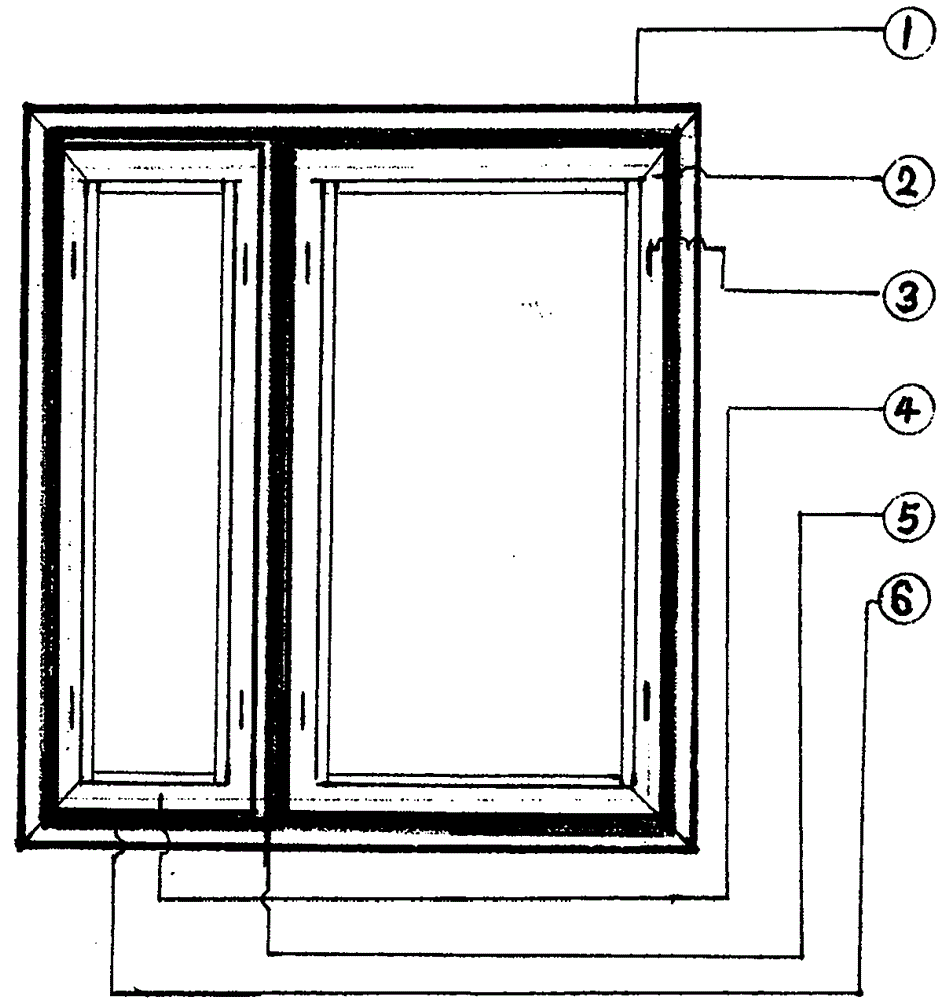 Novel antique all-rotary glass window assembly