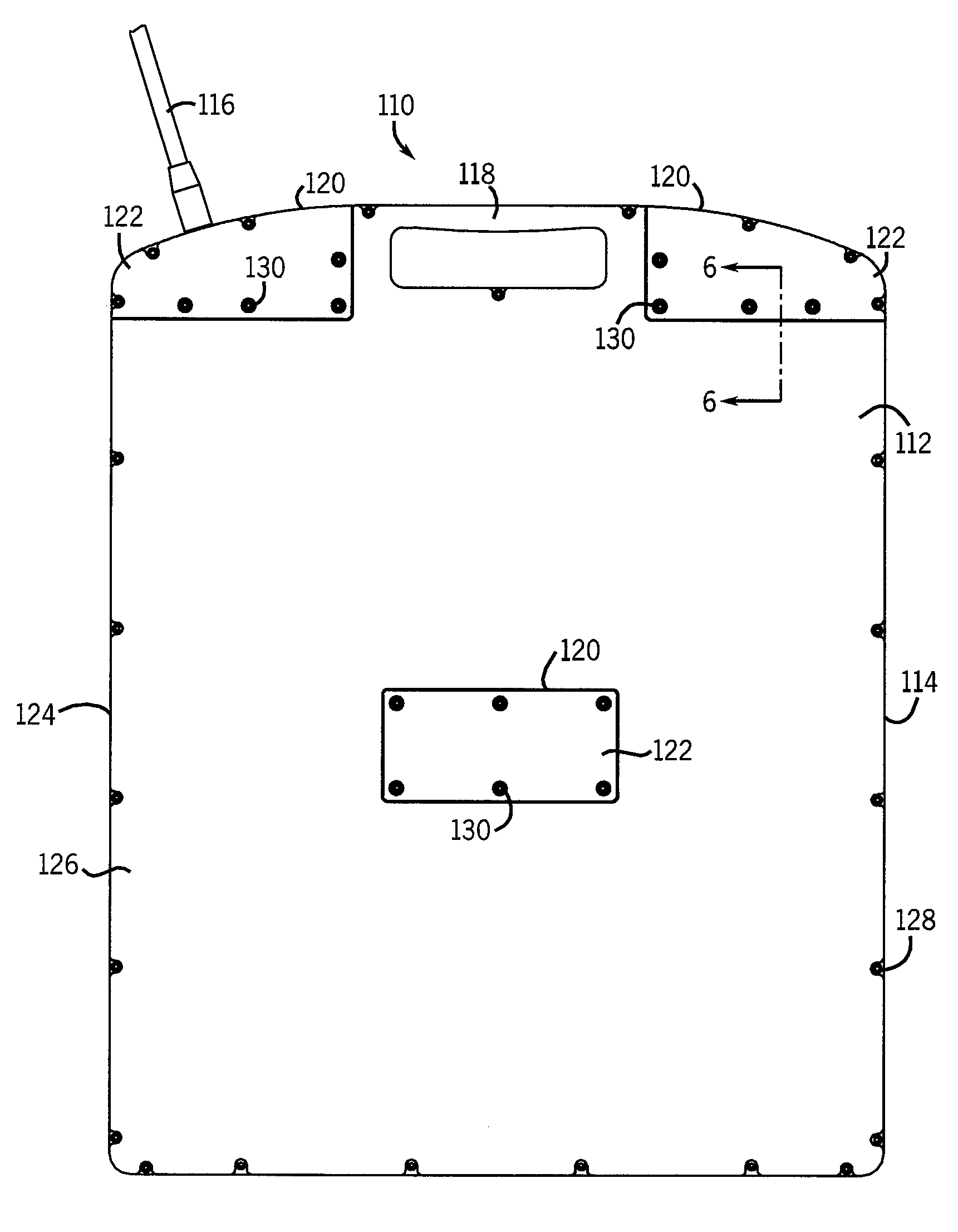 Digital radiography detector assembly with access opening