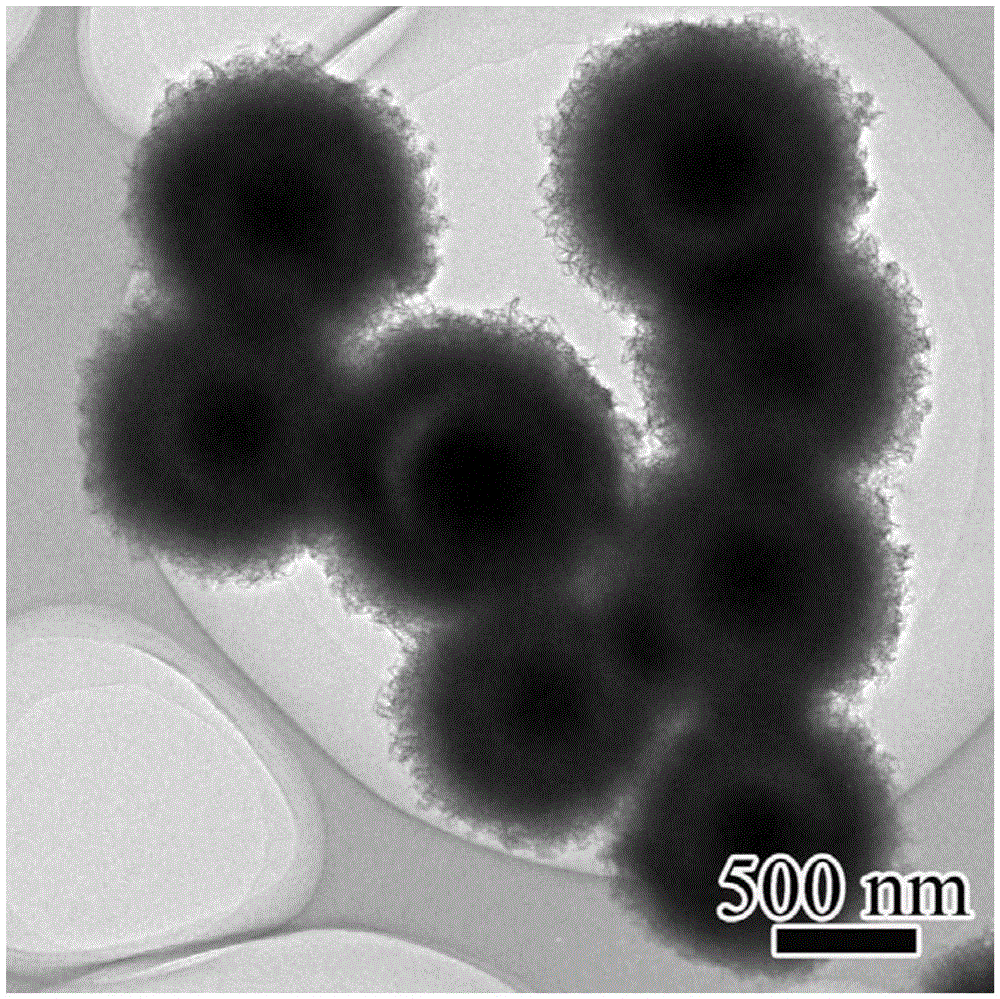 Titanium dioxide with core-shell structure constructed by nanosheets and its preparation method and application