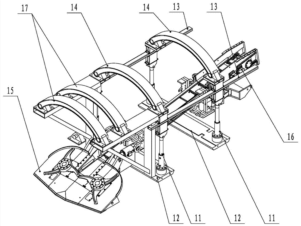 Stepping type tunneling support device suitable for tunneling in hard rock