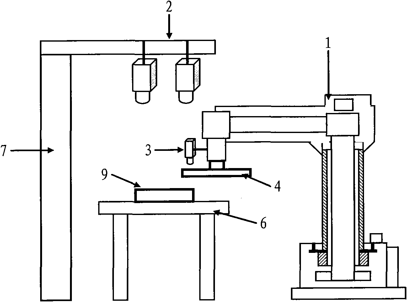 Device and method for mounting optical glass under vision guide