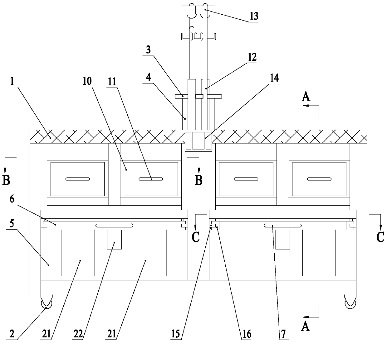 Movable puncture platform for pediatrics department