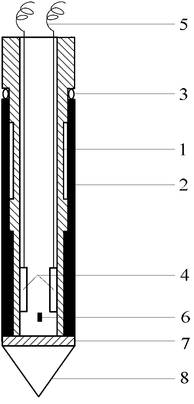 Micro-scale pore pressure static sounding probe for effectively identifying extra-thin soil layer